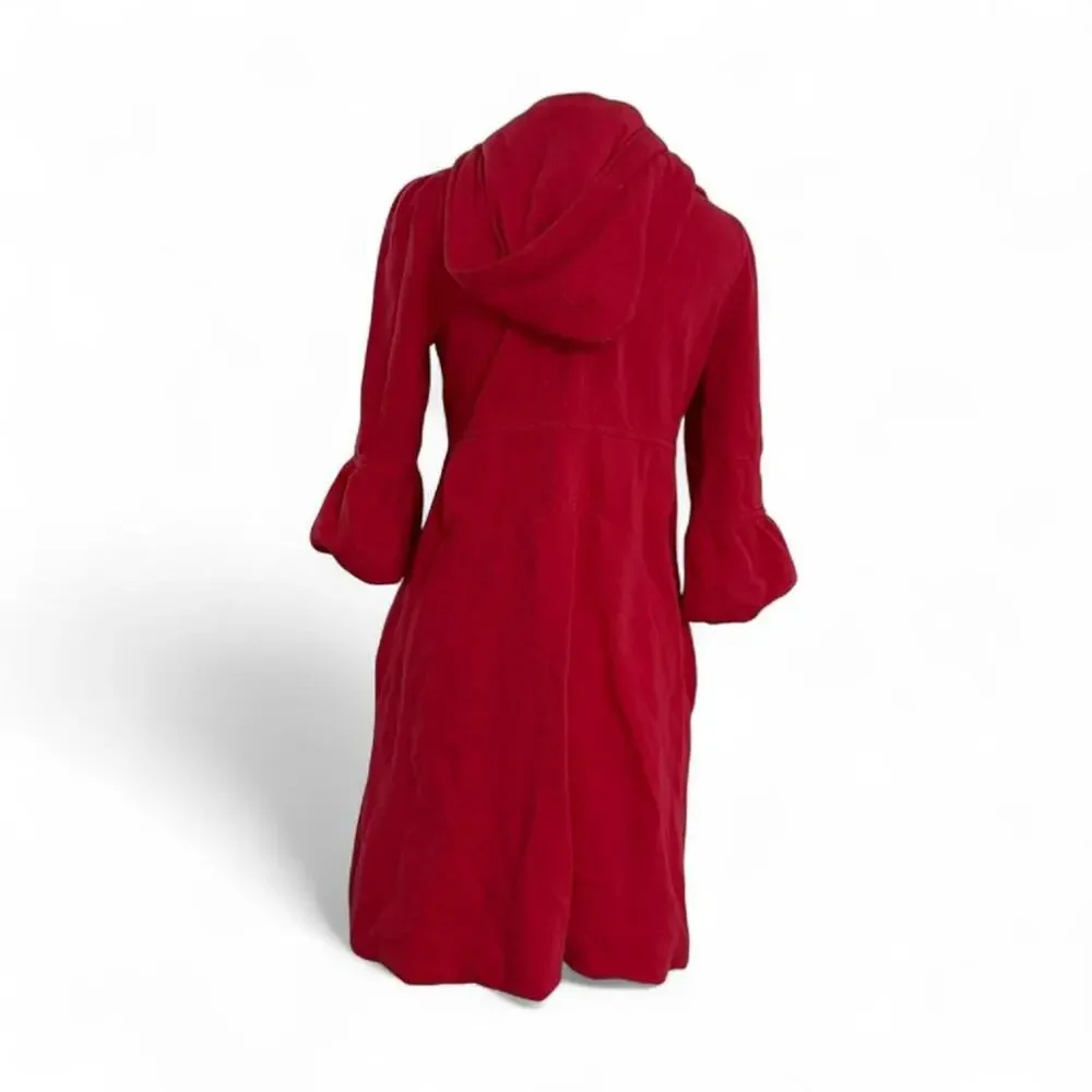 Vintage Rare Juicy Couture Red 100%Cotton Coat Super Beautiful Womens Size Small
